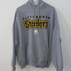 2/$50 Vintage 2008 NFL Team Apparel Pittsburgh Steelers Gray Hoodie Size 2XL